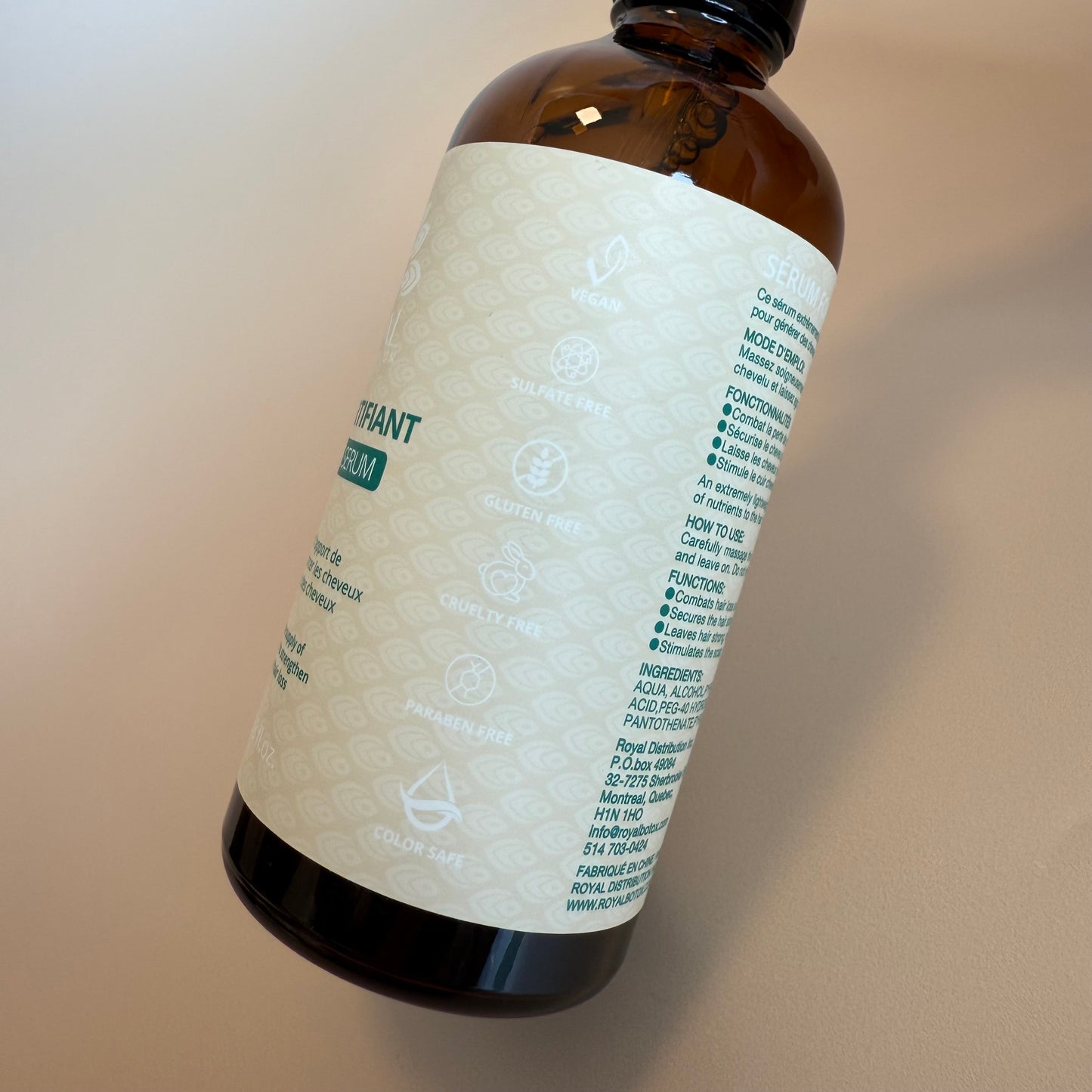 Royal strengthening serum that promotes hair growth and helps reduce hair loss