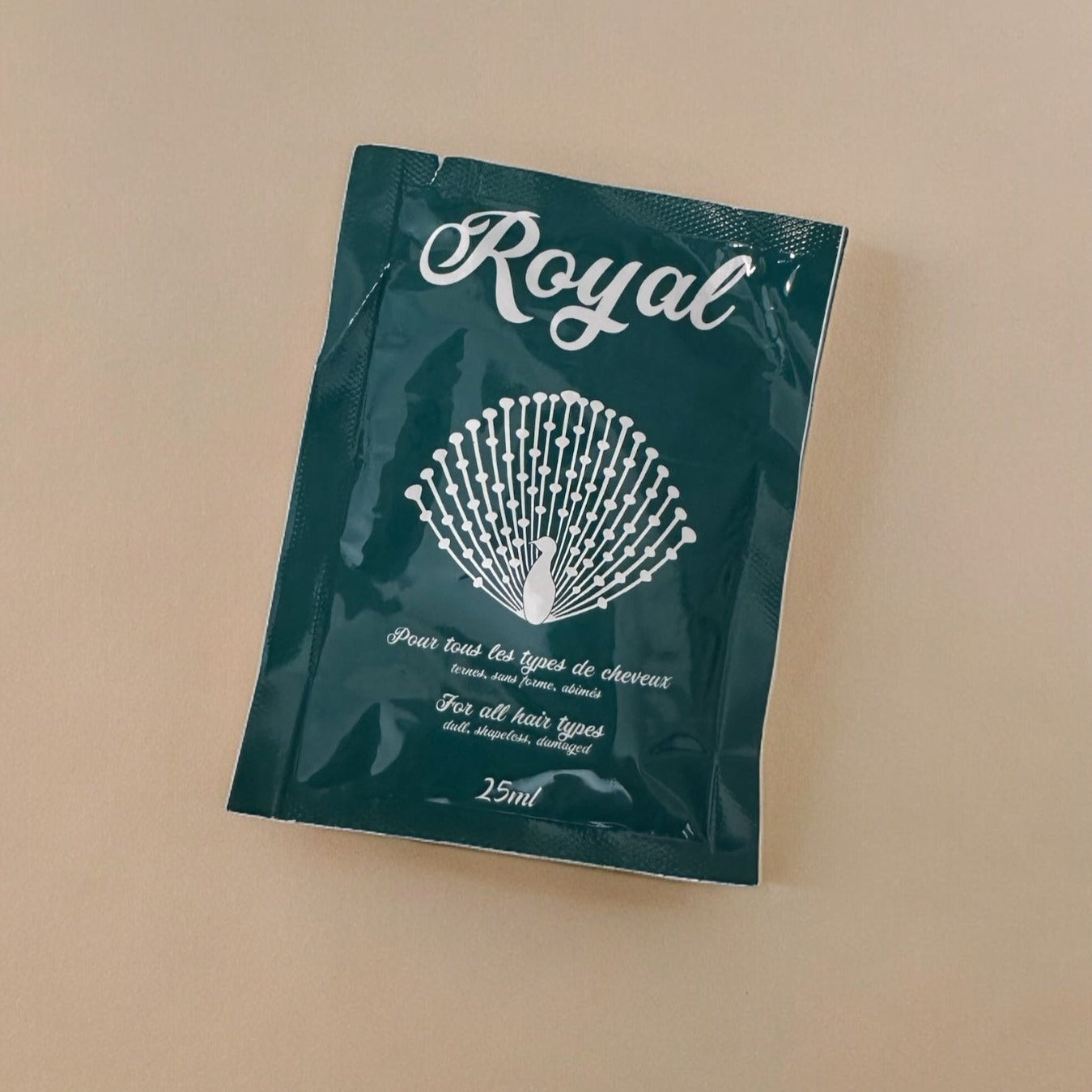 A 25g tester sachet of Royal Original Hair Botox, designed for trial use to repair, smooth, and nourish hair, leaving it healthy, shiny, and silky.